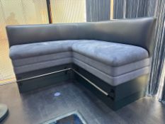 Iconic Ben Whistler Navy Leather Corner Banquette Seat, Commissioned by Robert Angell