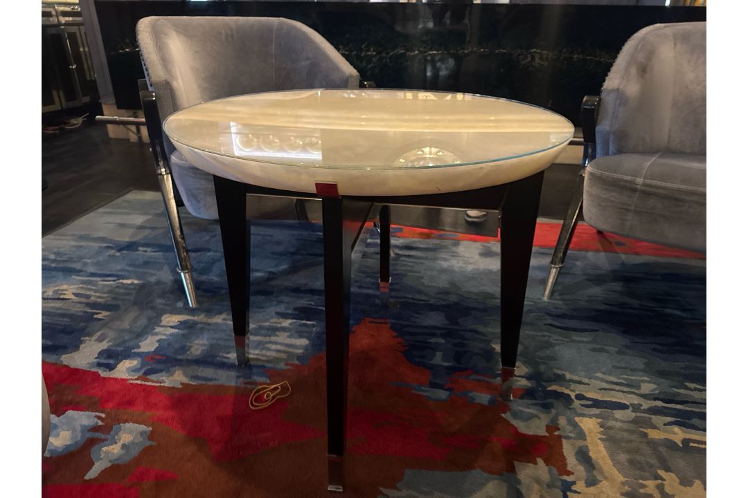 Bespoke Ben Whistler Marble Top Side Table, Commissioned by Robert Angell - Image 2 of 6