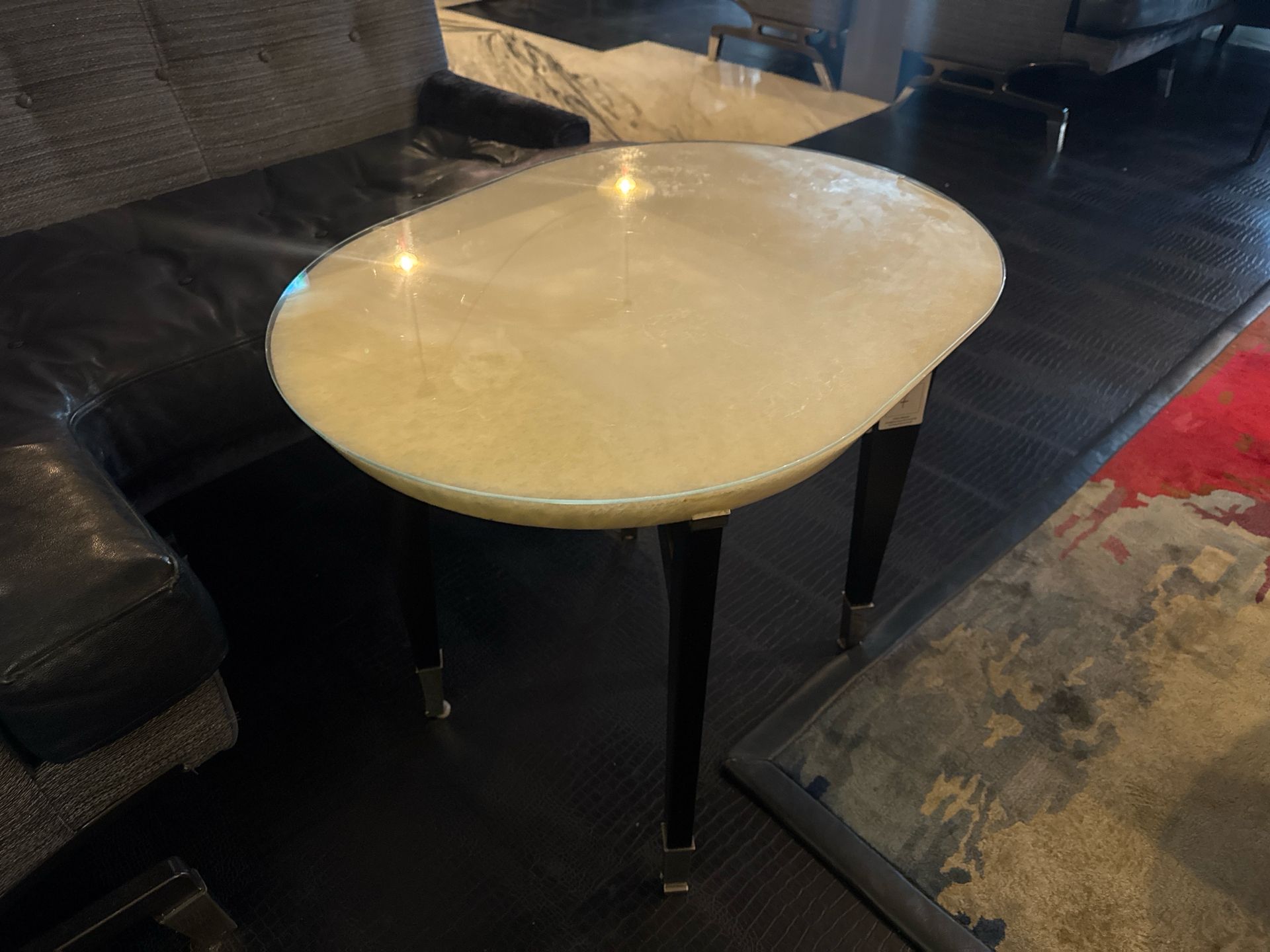 Bespoke Ben Whistler Oval Marble Top Table, Commissioned by Robert Angell Design for The Berkeley - Image 2 of 8