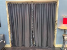 Bespoke Navy Doorway Curtain & Rail, Commissioned by Robert Angell Design for The Berkeley Blue Bar