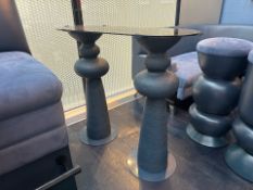 Bespoke Glass Topped Side Table, Commissioned by Robert Angell Design for The Berkeley Blue Bar