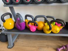 Studio Kettlebells x9, Includes 4kg x2, 6kg x2, 8kg x1, 12kg x2