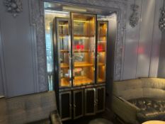 Bespoke Wooden Display Cabinet, Commissioned by Robert Angell Design for The Berkeley Blue Bar