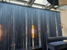 Decorative Navy String Curtain and Rail, Commissioned by Robert Angell