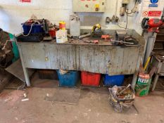 Workshop Table With Cupboards And Vice