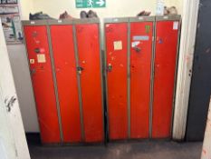 Red Metal Lockers x6