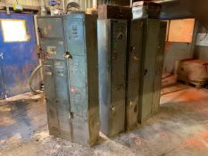 9 Assorted Grey Metal Lockers