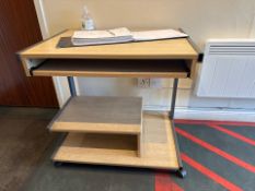 Beech Effect Mobile Table