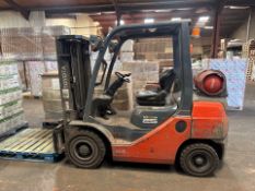 2017 Toyota Tonero 25 Forklift, 4968 Hours, Diesel