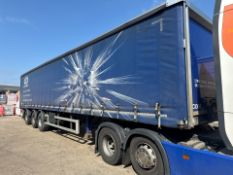 Lawrence David 40ft Curtain Side Moffett Trailer, Buyer's Premium Only 15% On This Lot