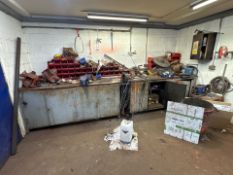 Wood Top Workbench And Metal Units