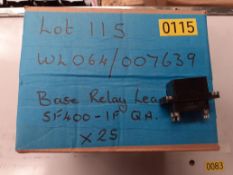 BASE RELAY LEACH SF400-1F QA, 25 In Total - No Reserve