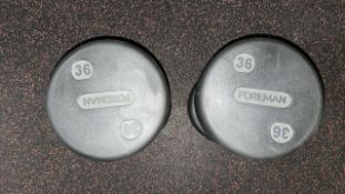 36kg Foreman Dumbbells - No Reserve