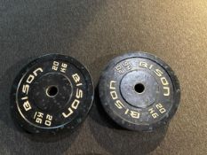 Bison 20kg Bumper Plates x2 - No Reserve