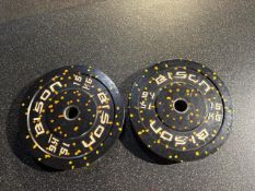 Bison 15kg Bumper Plates x2 - No Reserve