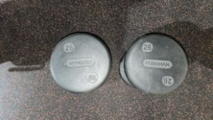 26kg Foreman Dumbbells - No Reserve