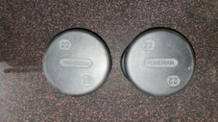 22kg Foreman Dumbbells - No Reserve