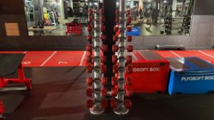 Escape Rubber Dumbbell Set & Stand 1kg- 10kg- No Reserve
