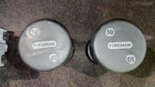50kg Foreman Dumbbells - No Reserve