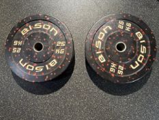 Bison 25kg Bumper Plates x2 - No Reserve