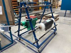 Metal A Frame Roll Storage Trolley