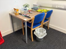 Beech Straight Desks And Chairs - No Reserve