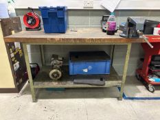 Wooden Top Work Bench With Vice