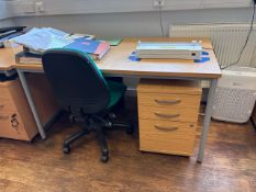 Straight Office Desk And Chair