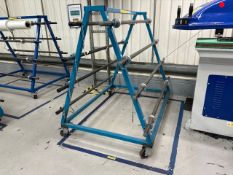 Metal A Frame Roll Storage Trolley