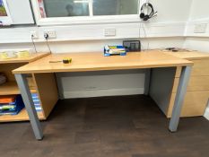 Beech Effect Desk X 3