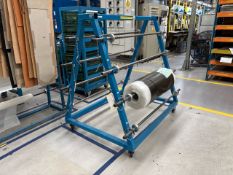Metal A Frame Roll Storage Trolley