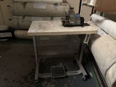 Metal Table With Merrow Sewing Machine - No Reserve