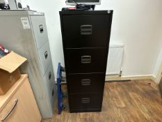 Black Metal 4 Drawer Unit