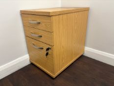 Beech Effect Pedestal Unit X5