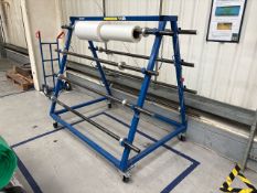 Metal A Frame Roll Storage Trolley