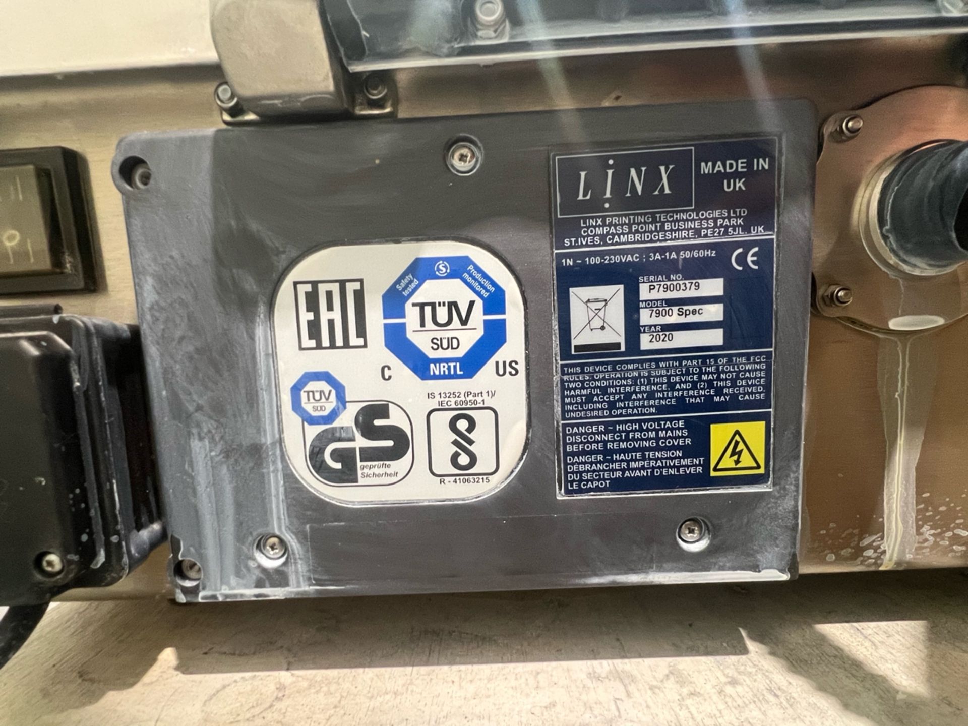 Linx 7900 Industrial Inkjet Printer Station - Image 9 of 10