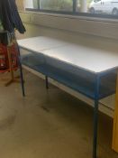 Metal Framed Work Bench With Wooden Top, No Reserve