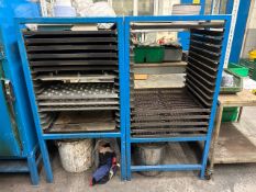 Metal Shelf Trolley X2