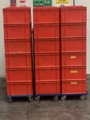 18 x Plastic Storage Tubs, No Lids