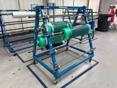 Metal A Frame Roll Storage Trolley