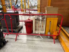 Red Metal Barriers X 8 - No Reserve