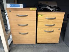 Wooden Under Desk Drawer Units X3
