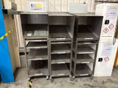Stainless Steel Storage Trolleys X3 - No Reserve