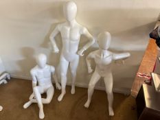 3 X Child Mannequins - No Reserve