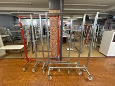 4 X Mobile Garment Rails - No Reserve