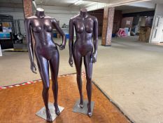 Pair Of Purple Female Mannequins - No Reserve