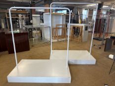Pair Of White Merchandise Rails - No Reserve
