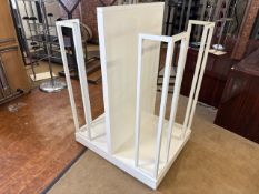 Pair Of White Hi Gloss Merchandise Units - No Reserve