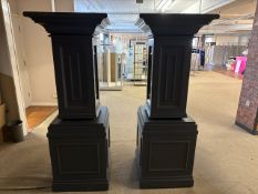 Pair Of Wooden Columns - No Reserve