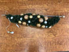 Festive Garland On Display Rail - No Reserve